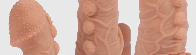Насадка Kokos Penis Sleeve L с крупными пузырьками, телесная PS.005-L - KOKOS - Насадки на Член - Купить