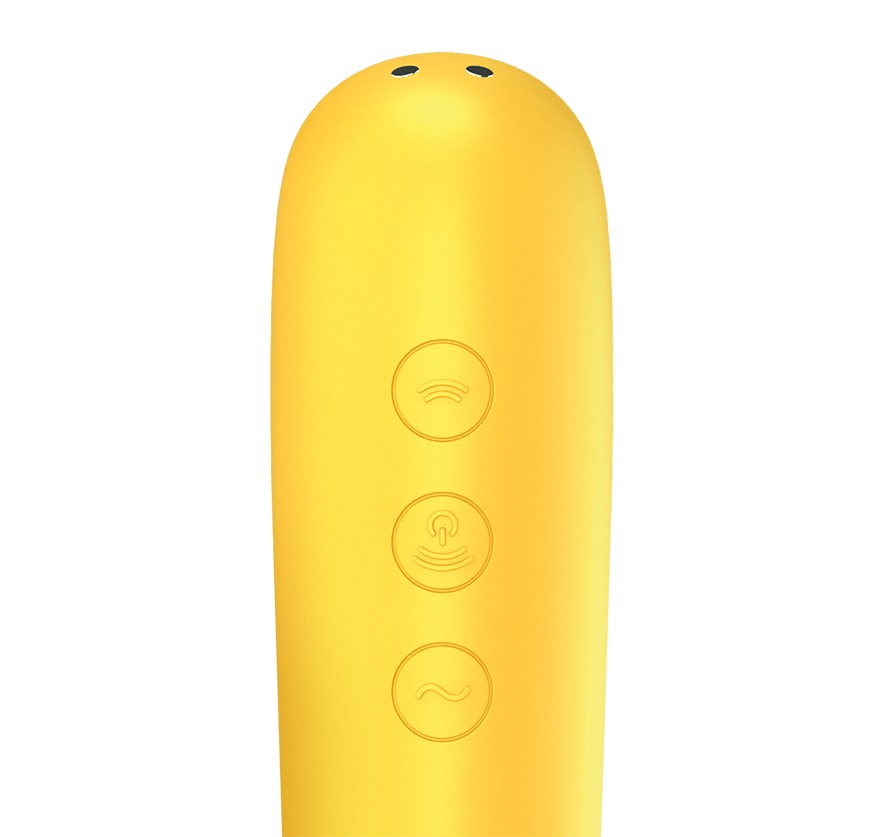 Клиторальный стимулятор+вибратор 2 в 1 Satisfyer Dual Love, желтый J2018-99-1 - Satisfyer - Вибраторы на клитор и точку-G - Купить