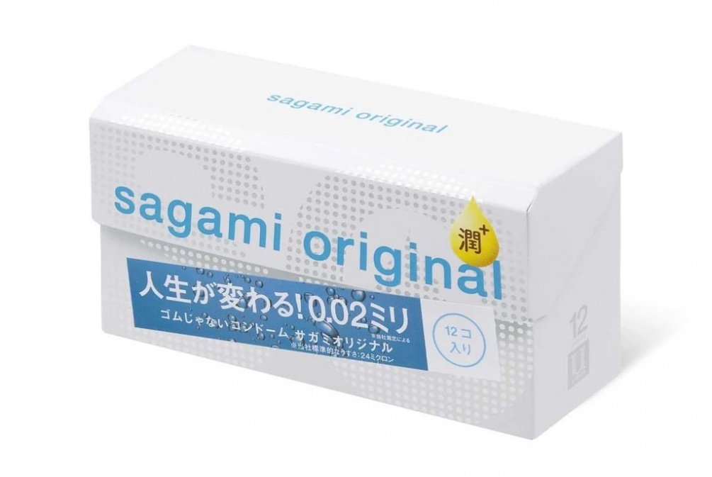 Презервативы полиуретановые с увеличенным количеством смазки Sagami Original 0.02 Extra Lub, 12шт 143255 - Sagami - Классические презервативы - Купить