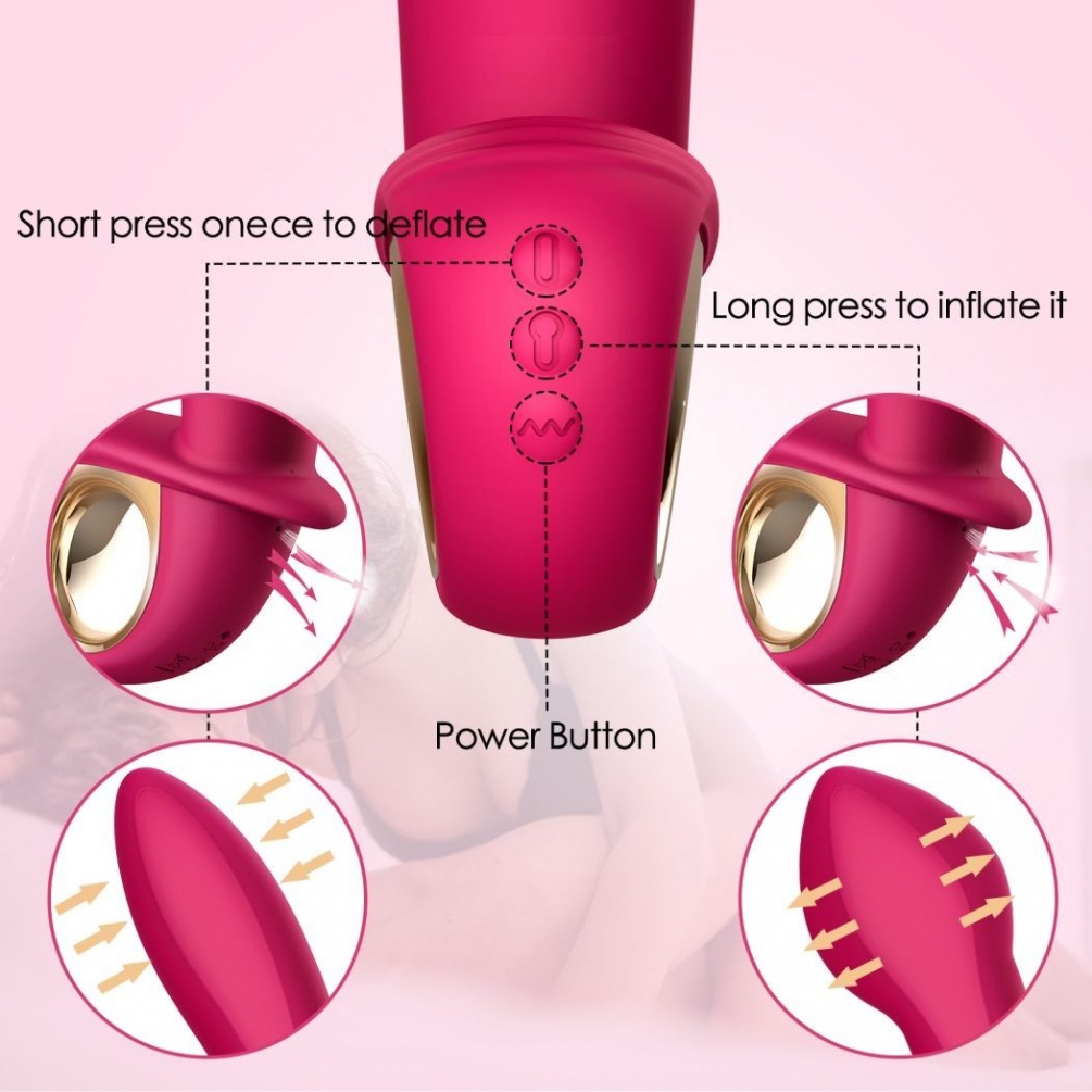 Фрикционный вибратор с ротацией и нагревом Erocome Aquila, телесный 350739 - Erocome - Реалистичные вибраторы - Купить