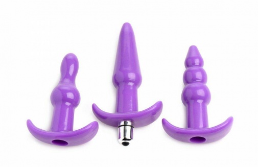 Trinity Vibes - 震动后庭塞套装 4件装 - 紫色 照片