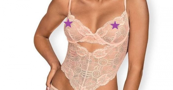 Боди Passion Lingerie Hera body Light Pink, Розовый, L/XL Pas_Hera body Light Pink L/XL - Passion - Эротические боди - Купить