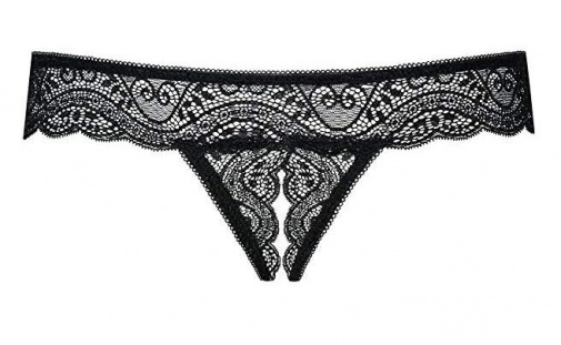 Obsessive - Miamor Crothchless Thong - Black - S/M photo