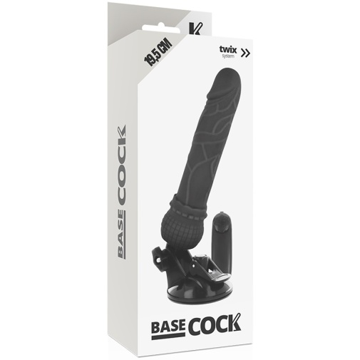 Basecock - Vibro Dildo 19.5cm - Black photo