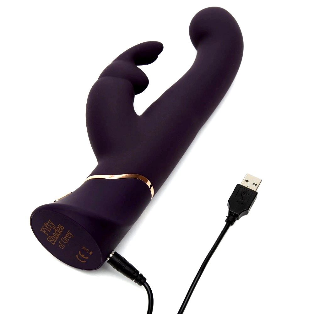 Greedy Girls will enjoy the grinding ecstasy this sleek stro... Fifty Shades of Grey - Greedy Girl G-Spot Stroker Rabbit Vibrator - Black photo-2