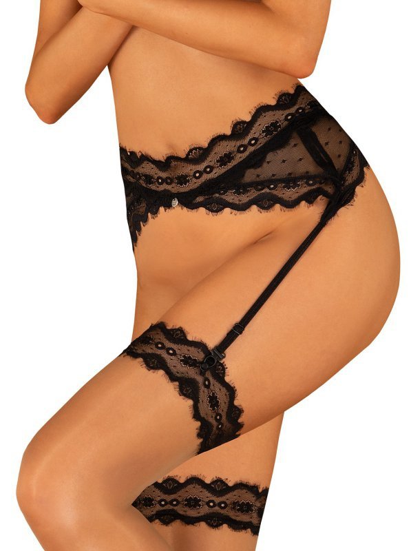 Obsessive - Marrbel Garter Belt - Black - S/M photo