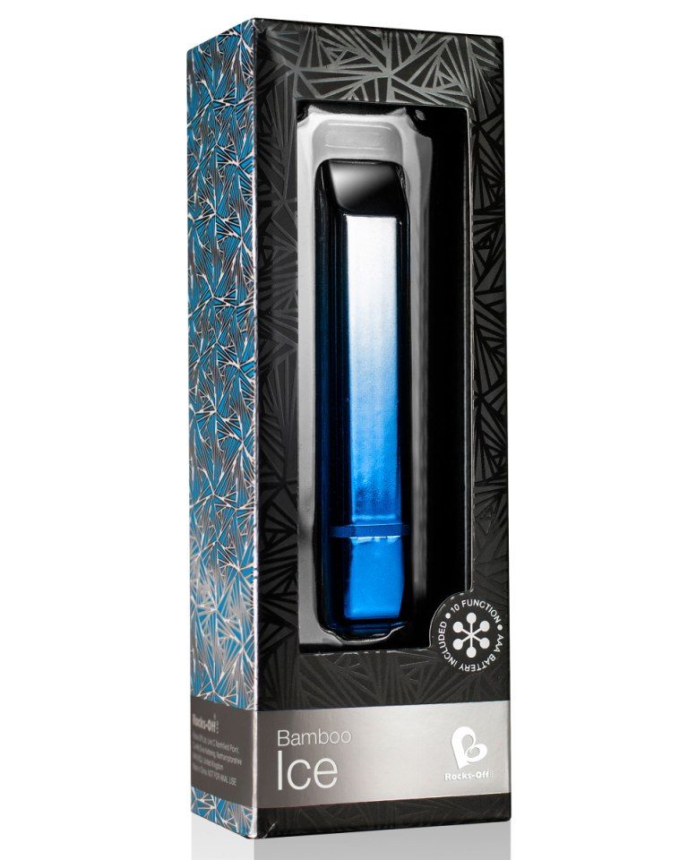 Ice, Ice baby! Pleasure your erogenous zones with the silken... Rocks-off - Bamboo Ice Bullet - Blue photo-3