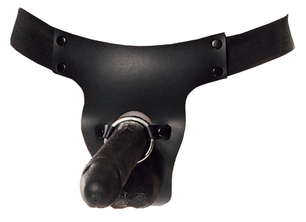 Say goodbye to those embarrassing midway letdowns with this ... Fetish Fantasy - 8" Mr. Big Hollow Strap-On - Black photo-3