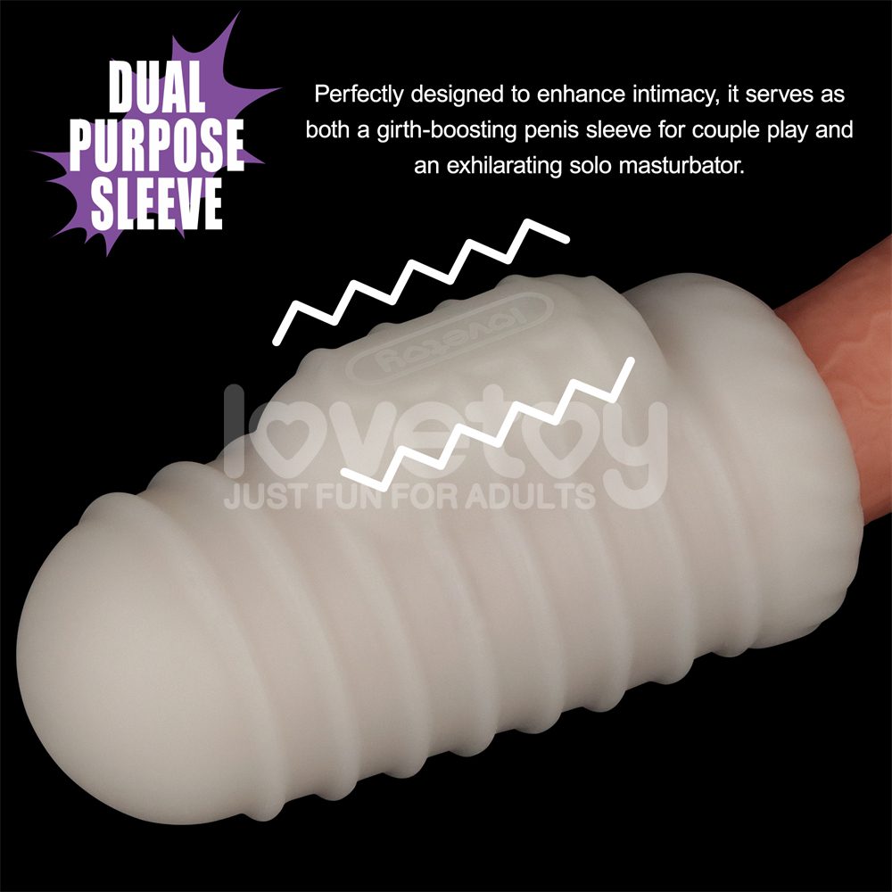 Discover ultimate pleasure and versatility with the Lovetoy ... Lovetoy - Knights Ring Vibro 2in1 Sleeve - Wavy photo-6