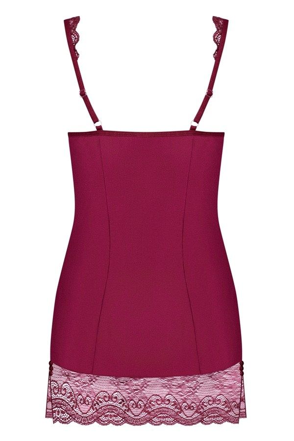 You're looking at Miamor chemise and... what are you thi... Obsessive - Miamor Chemise & Thong - Ruby - L/XL photo-8