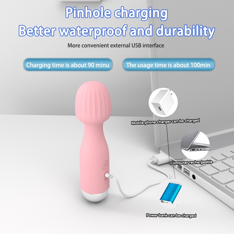 Mini massager with 10 kinds of vibration
Rechargeable li-ba... Secwell - Mini Wand Massager - Pink photo-8