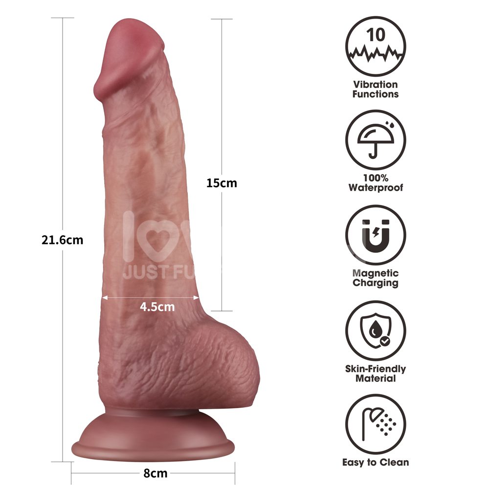 Experience the ultimate pleasure with Lovetoy Dual-density P... Lovetoy - 8.5'' Vibro Power Cock - Flesh photo-16