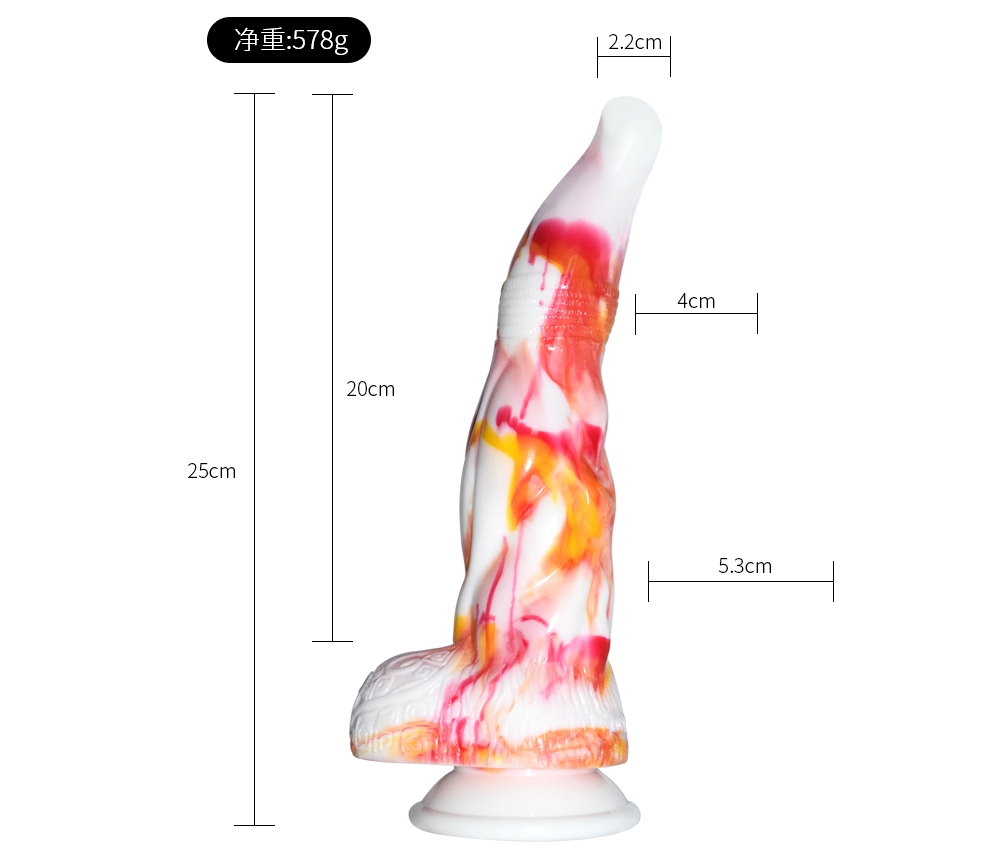 Great and big animal dildo, softness, skin-friendly and flex... FAAK - Mythical Beast KuiNeo Plug - Black/White photo-8
