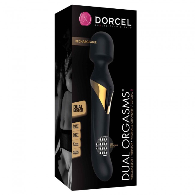 This ultra-soft clitoral stimulator can also be used as G-sp... Dorcel - Dual Orgasms Massager - Black photo-12