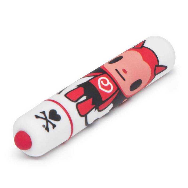 Seize upon adventure and glide on the wings of bliss as this... Tokidoki - Mini Bullet Vibrator - White Devil photo-3