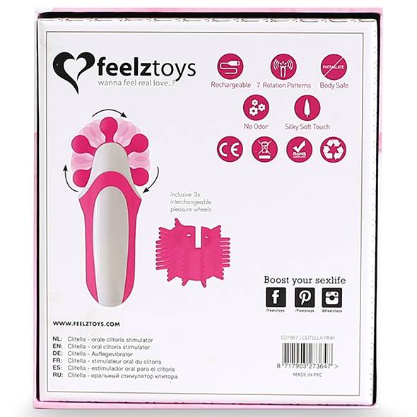 Clitella is an oral clitoral stimulator that stimulates and ... FeelzToys - Clitella Oral Clitoral Stimulator - Pink photo-7