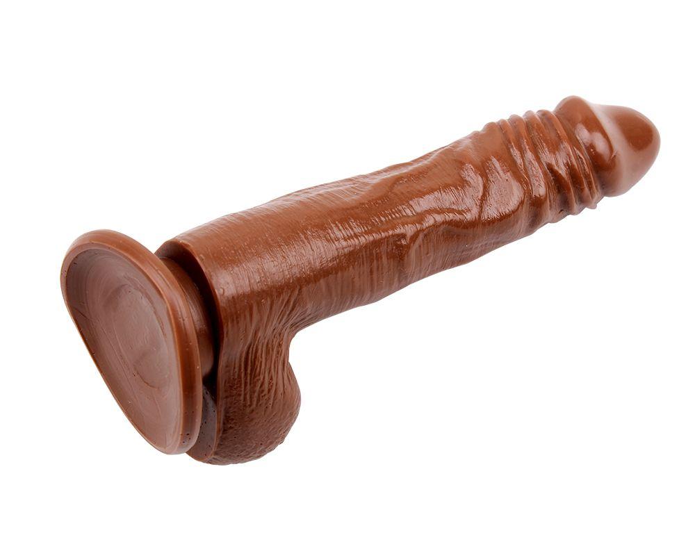 Multi-Speed Vibration, Realistic Feel, Phthalate and Latex F... Chisa - James Deen 8.5? Vibrating Dildo - Brown photo-3