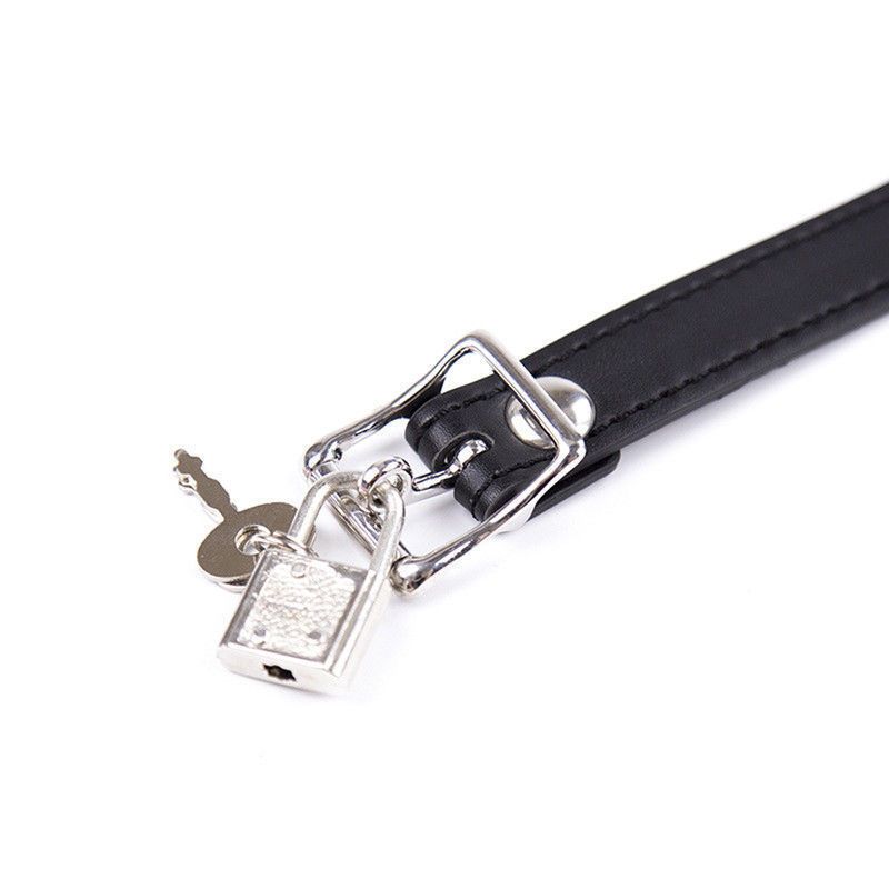 Material: Belt (synthetic leather), Ball (Silico... A-One - Mouthpiece with Lock Key - Black photo-5