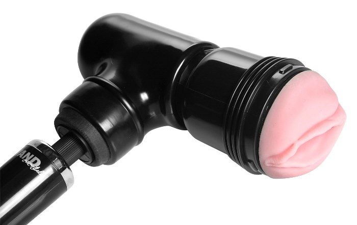 Turn any Fleshlight masturbation sleeve into a vibrating ple... Wand Essentials - Wand Holder for Fleshlight - Black photo-3