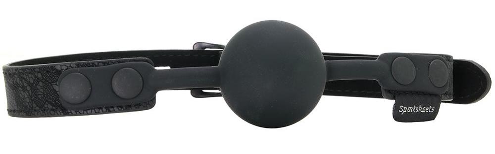 Learn how to communicate in a new way using your body to ‘ta... Sportsheets - Sincerely Locking Ball Gag - Black photo-2