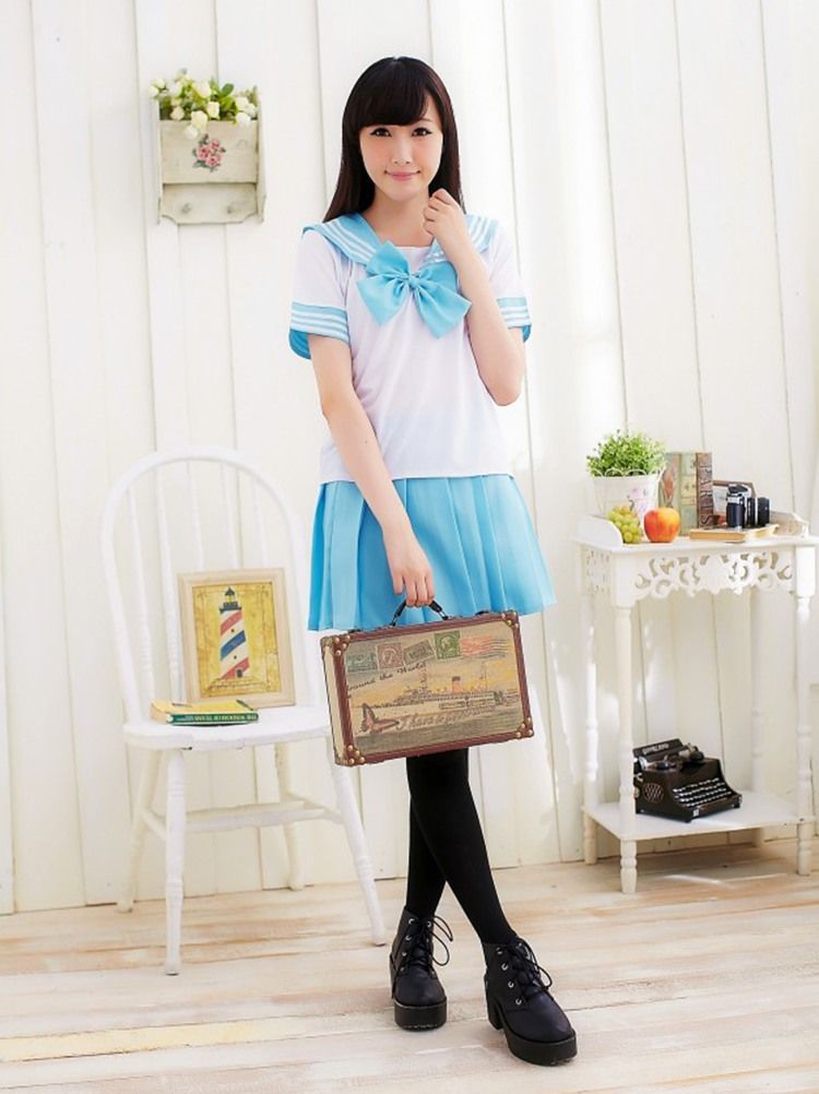 SB - School Girl S129 - Sky Blue photo