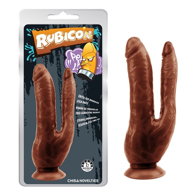Chisa - 7.7″ Double Dildo - Brown photo-3