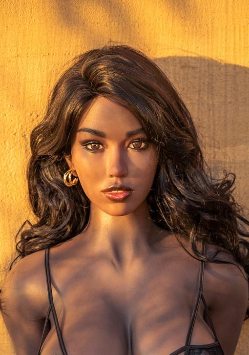 Sunniva Ebony Skinny Realistic Sex Doll, Dark Skin, Soft Silicone 172 cm (5'6 ft) photo