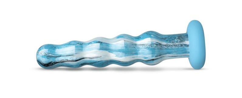 The Ocean dildos from the Gildo Collection are indispensable... Gildo - Ocean Flow Glass Dildo - Blue photo-3