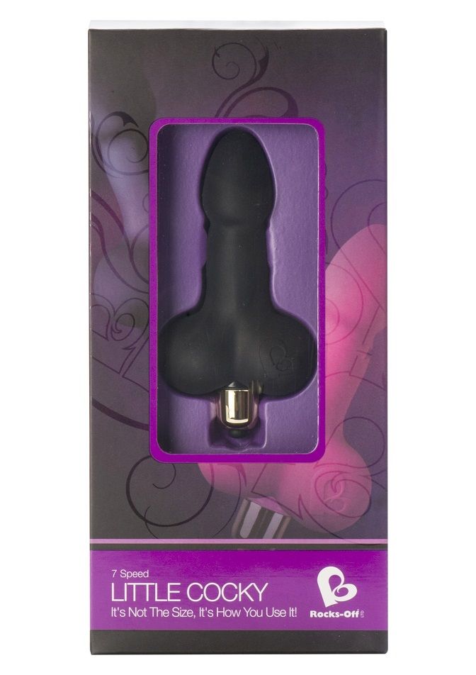 Rocks-off - 7段速阳具形震动器 - 黑色 照片-3