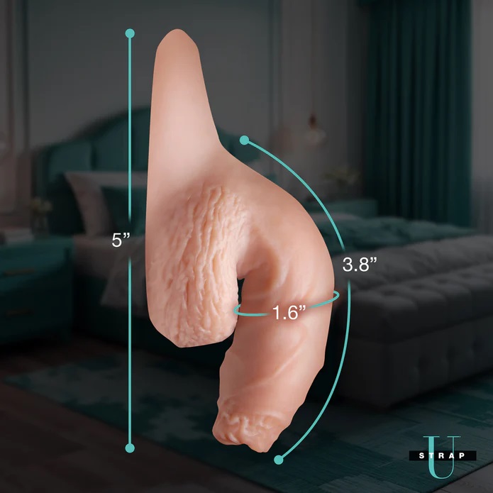 Silicone Packer is your perfect companion for an authentic l... Strap U - 5.1" Uncut Packer Dildo - Light photo-6