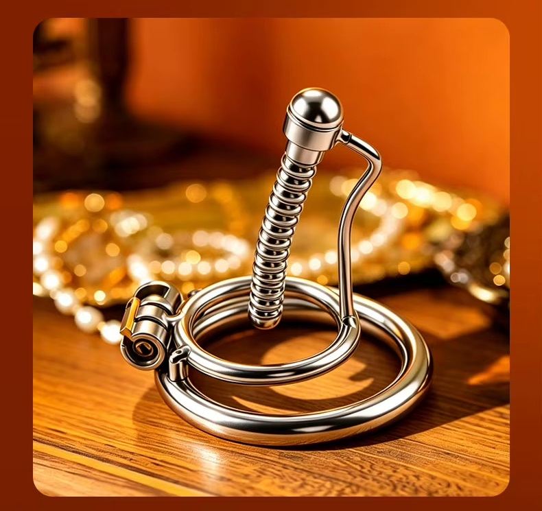 MT - Urethral Catheter Cock Cage - Silver photo-4