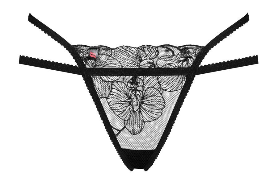 Beautiful and super sensual thong – that’s exactly what you ... Obsessive - 879-THO-1 Thong w Straps - Black - S/M photo-7