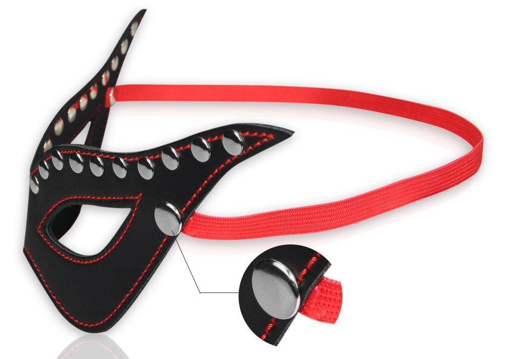 This beautifully crafted masks accentuate your features and ... Lovetoy - Bondage Fetish Masquerade Mask - Black photo-4