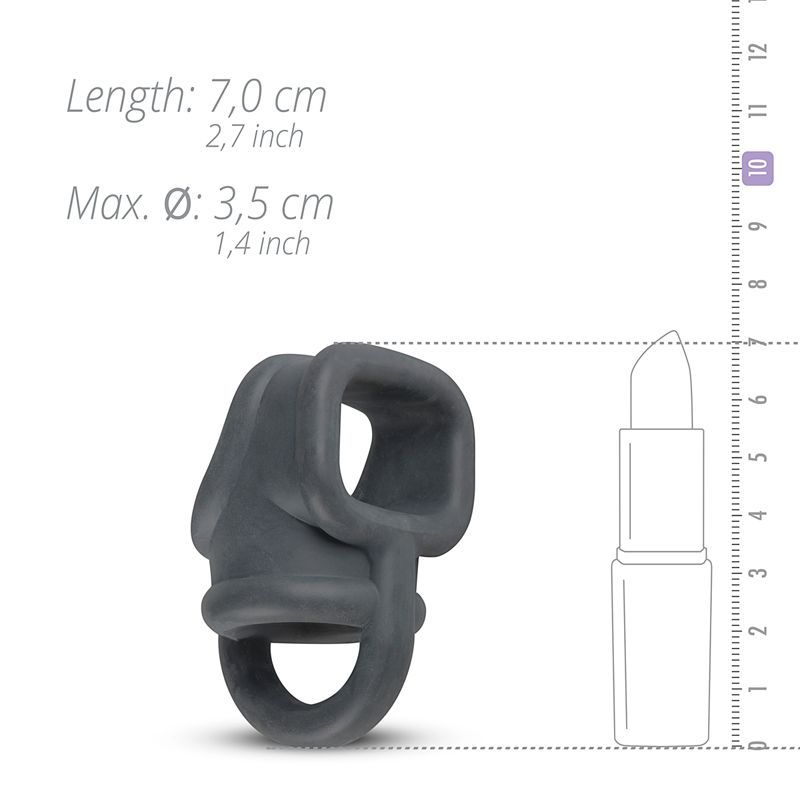 This silicone ball splitter from the Boners collection makes... Boners - Liquid Silicone Ball Splitter - Grey photo-5