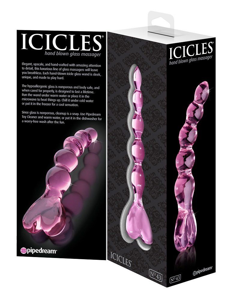 Icicles - 玻璃心形拉珠款後庭按摩器43號 - 紫色 Icicles - 玻璃心形拉珠款後庭按摩器43號 - 紫色 照片-4
