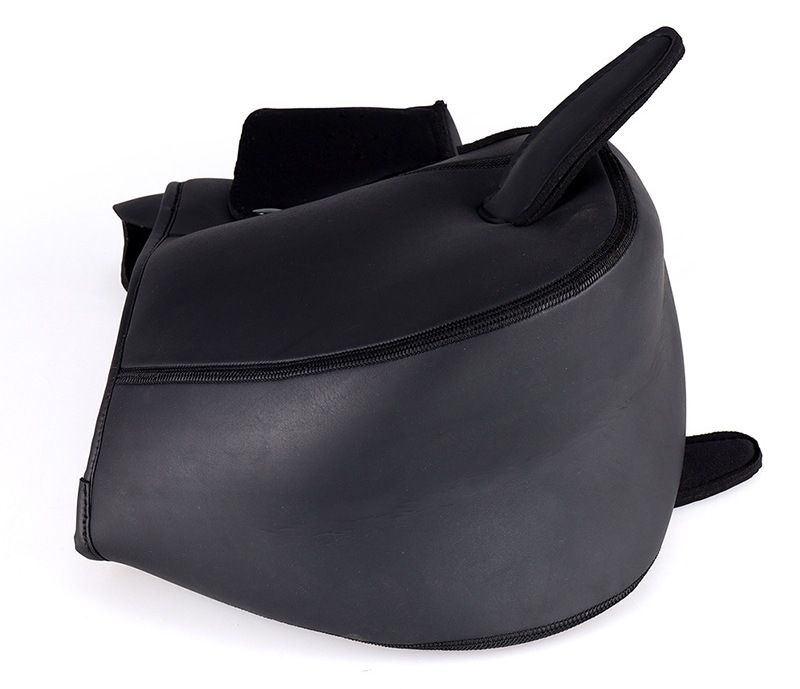 Neoprene Puppy Hood combined with BDSM Bondage Gear restrain... MT - Neoprene Puppy Hood - Black photo-6