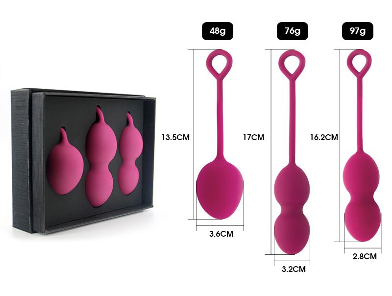 The discreet love balls are designed for intimate internal p... Akposh - Luxury Kegel Ball - Dark Red photo-6