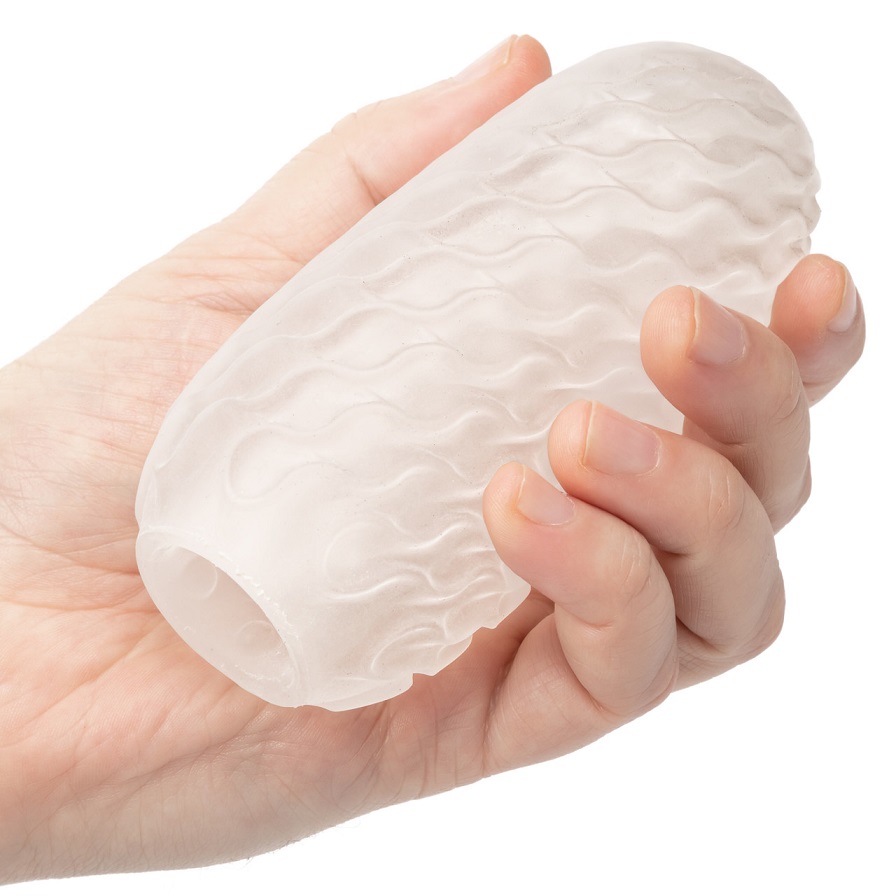 Endless pleasure is in your hands with the unbelievable Boun... CEN - Boundless Reversible Nubby Stroker - Clear photo-2