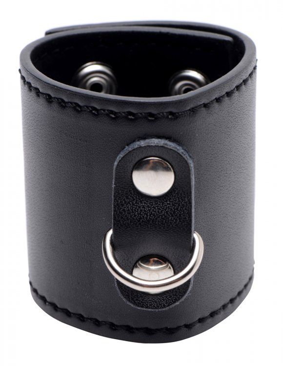 Whether you are masturbating, having sex with your lover, or... Strict - Ball Stretcher with D-Ring - Black photo-3