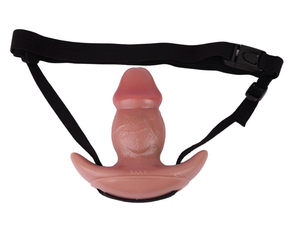 Material: liquid silicone
Intotal L: 14.9cm
Base width: 14.... FAAK - Realistic Anal Plug w Belt - Flesh photo-8