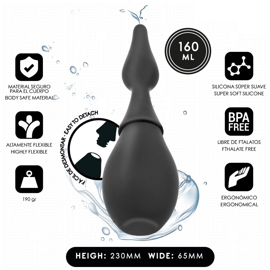 The Addicted Toys Model 1 Travel Cleaner is a practical and ... Addicted Toys - #1 Travel Anal Douche - Black photo-4