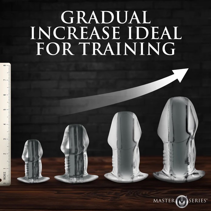 Master Series - Dicked Hollow Plug L - Clear photo-8