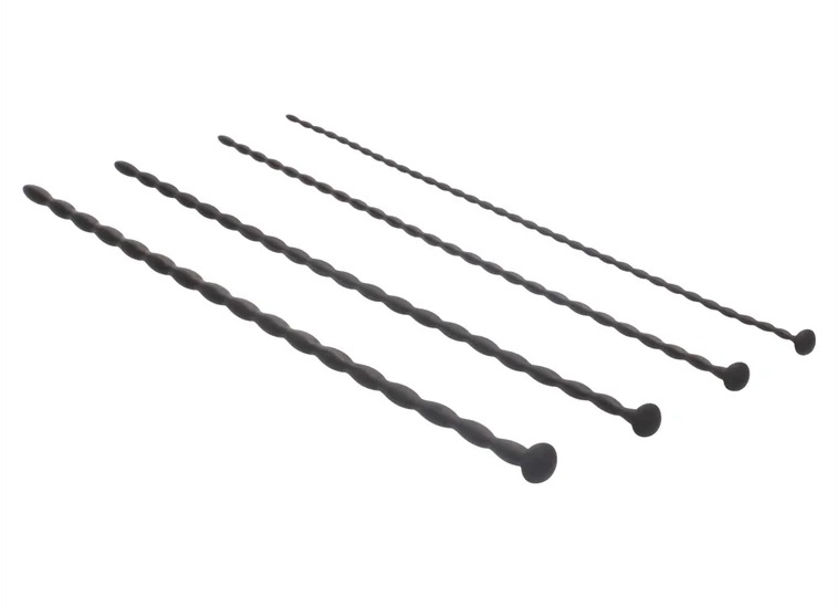 Ouch - Spiral Screw Urethral Plug Set - Black photo-3