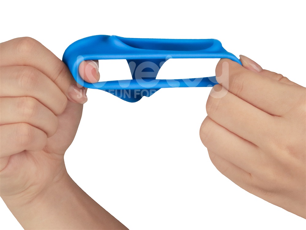 Unlock enhanced endurance and a more impressive profile with... Lovetoy - Pinnacle Pro Trio Grip Enhancer - Blue photo-4