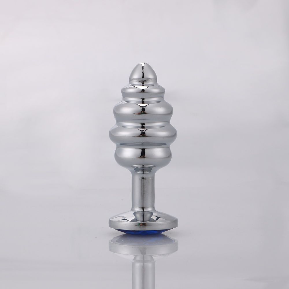 MT - Anal Plug 70x30mm - Silver/Pink photo-4