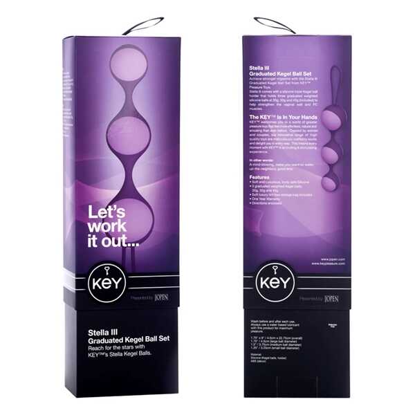 Improve your pelvic floor strength and train your kegel musc... Key - Stella III Kegel Exercise Balls – Lavender photo-3