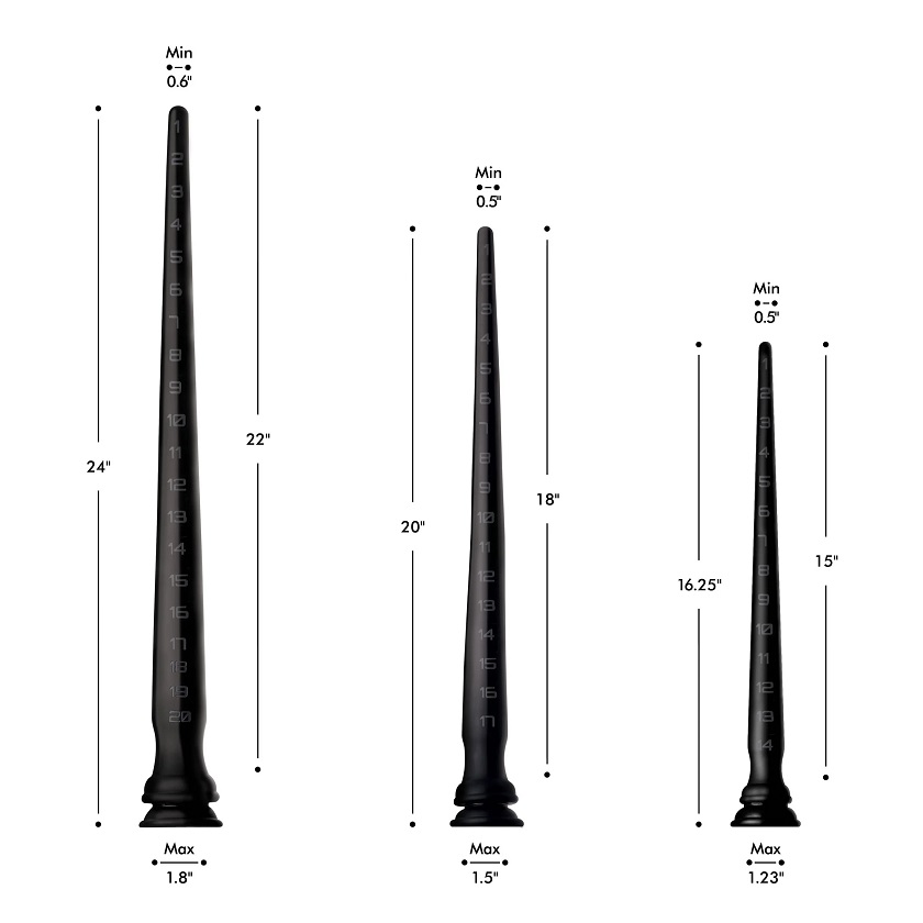How many inches can you take? Test your limits and enjoy up ... Hosed - 22" Tapered Hose - Black photo-8