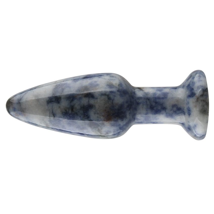 Sodalite is a rich royal blue tectosilicate mineral widely u... Allwell - Natural stone Anal Plug - Blue Sodalite photo-2