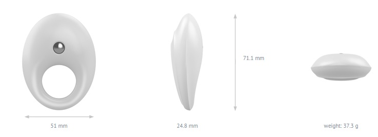 ovo B4 is made of 100% body safe silicone, with soft and... Ovo - B5 Vibro Ring - White photo-4