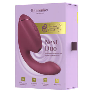 Designed to combine Womanizer’s 3D Pleasure Air suction ... Womanizer - Next Duo 3D Pleasure Air G-Spot Vibrator - Dusky Pink photo-18